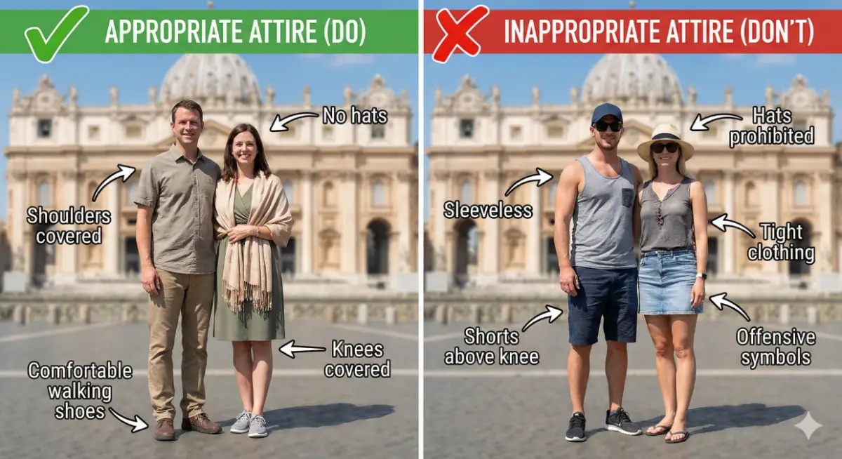 Do's and don'ts of the Dress code at Vatican